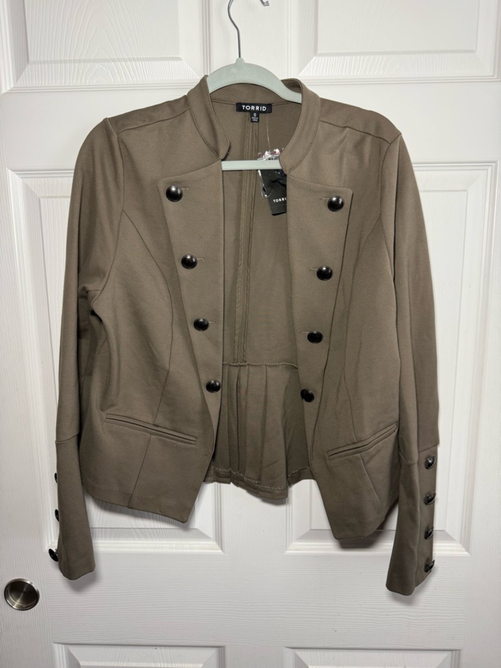 Torrid Olive Military-Style Blazer